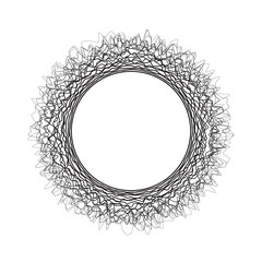 Abstract circle with curved lines. Design element for business presentations. Vector illustration.