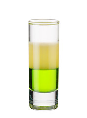 Green mexican. Alcohol cocktail isolated on white