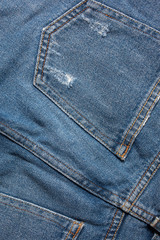Blue denim jeans texture. Jeans background Texture of blue jean