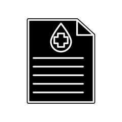 medical sertifical icon. Element of blood donation for mobile concept and web apps icon. Glyph, flat icon for website design and development, app development