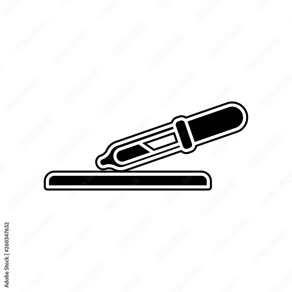 Poster pipette icon. element of blood donation for mobile concept and web apps icon. glyph, flat icon for w