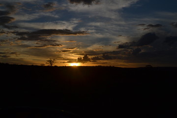 Sunset in country