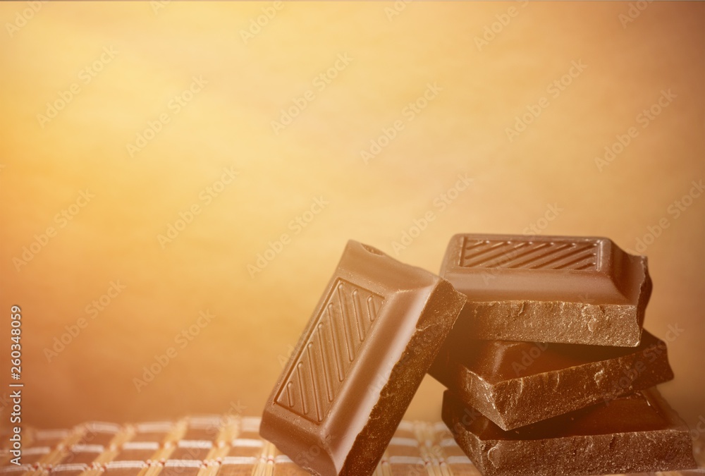 Canvas Prints Delicious chocolates isolated on background