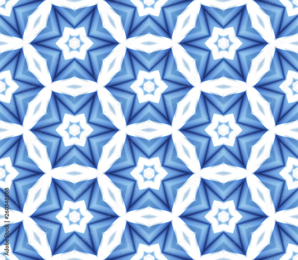 Poster abstract seamless mosaic with kaleidoscopes. psychedelic seamless patterns.