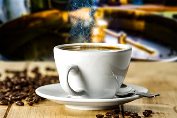 Fresh hot coffee 