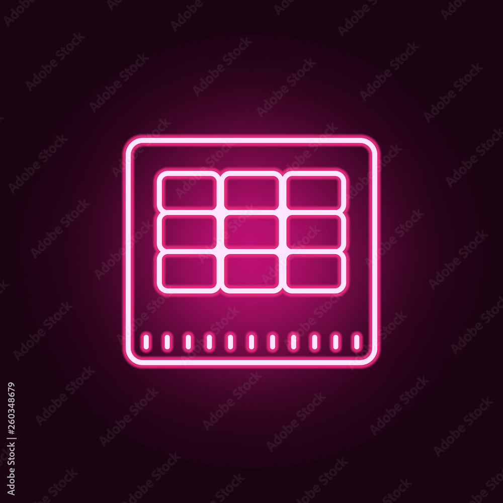 Poster atm button neon icon. elements of banking set. simple icon for websites, web design, mobile app, inf