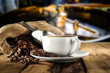 Fresh hot coffee 