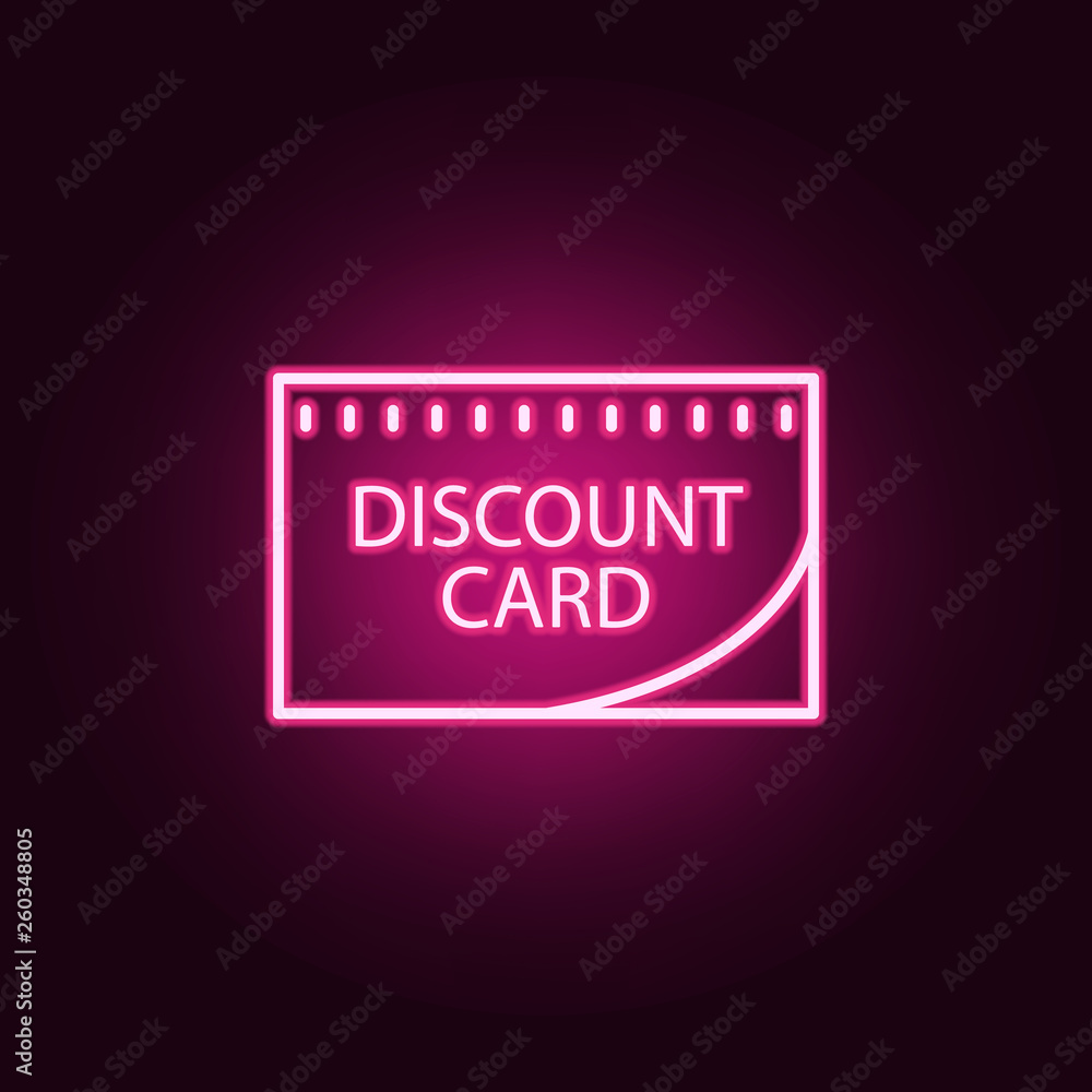 Poster discover map neon icon. elements of banking set. simple icon for websites, web design, mobile app, i