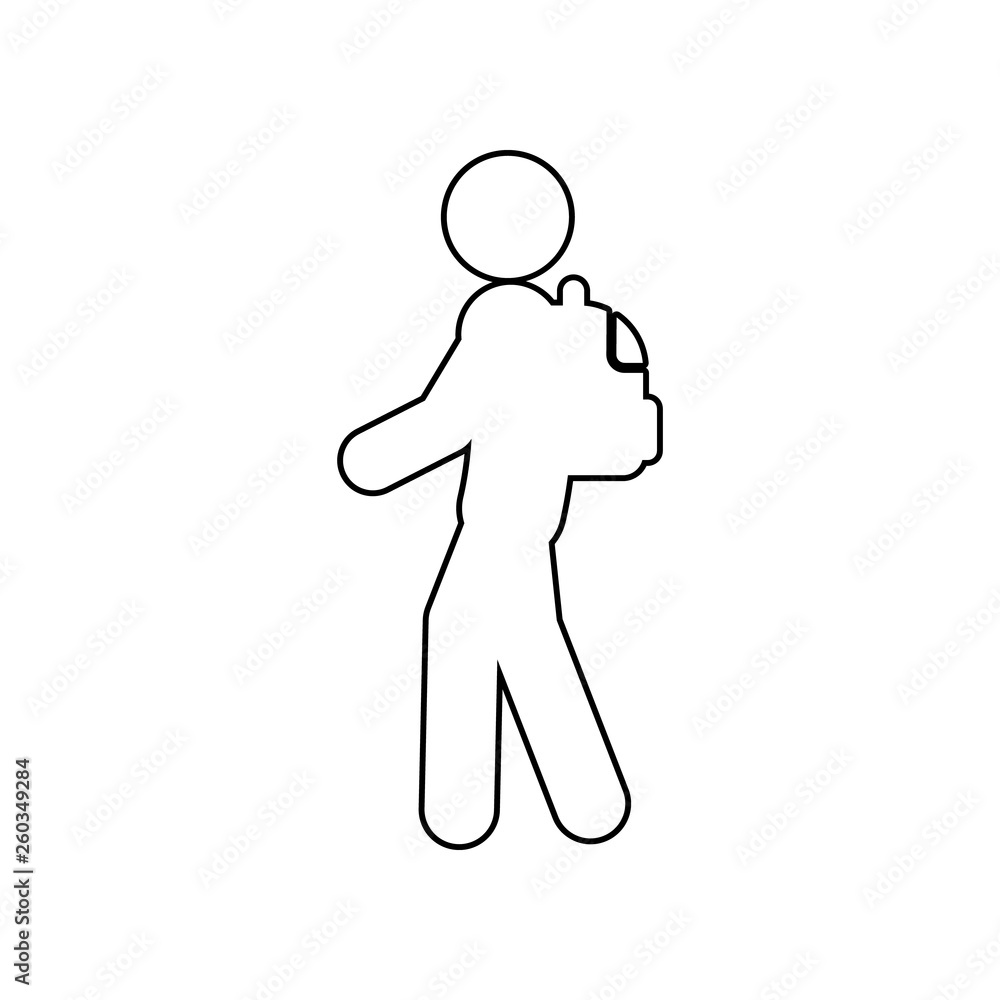 Poster schoolboy icon. element of back to school for mobile concept and web apps icon. outline, thin line i