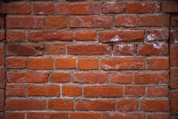 old style red brick background with place for an inscription