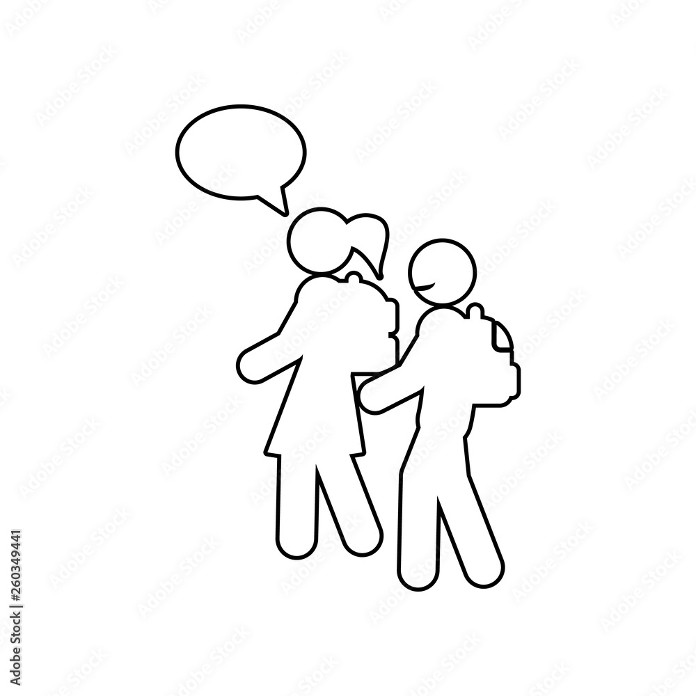 Poster going to school children icon. element of back to school for mobile concept and web apps icon. outli