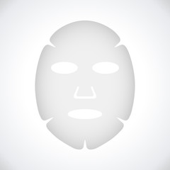 Facial  mask.Facial mask for cosmetics, spa - illustration .