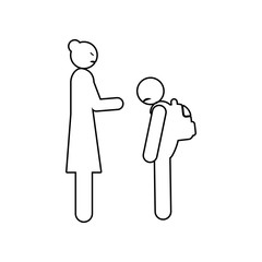 dissatisfied teacher icon. Element of back to school for mobile concept and web apps icon. Outline, thin line icon for website design and development, app development