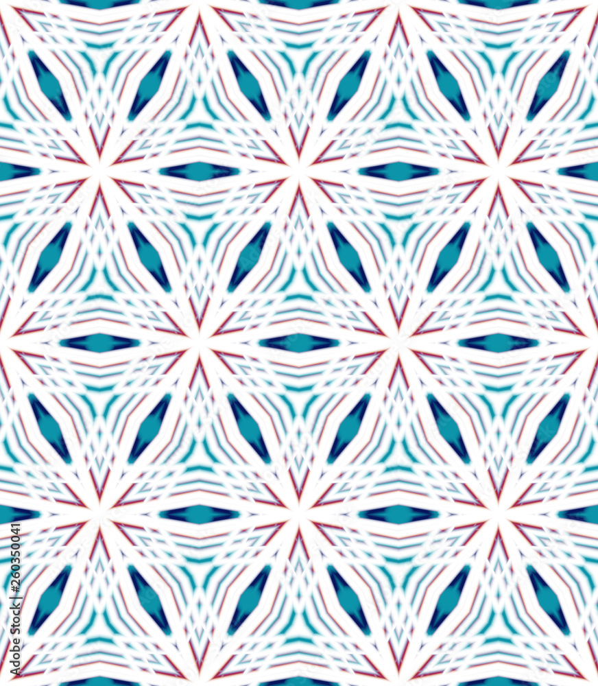 Poster abstract seamless mosaic with kaleidoscopes. psychedelic seamless patterns.