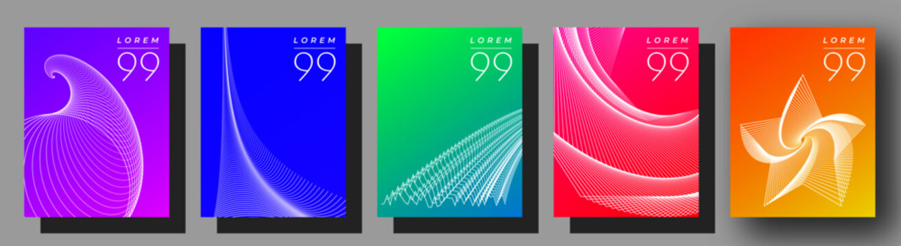 Minimal modern colorful geometric layouts