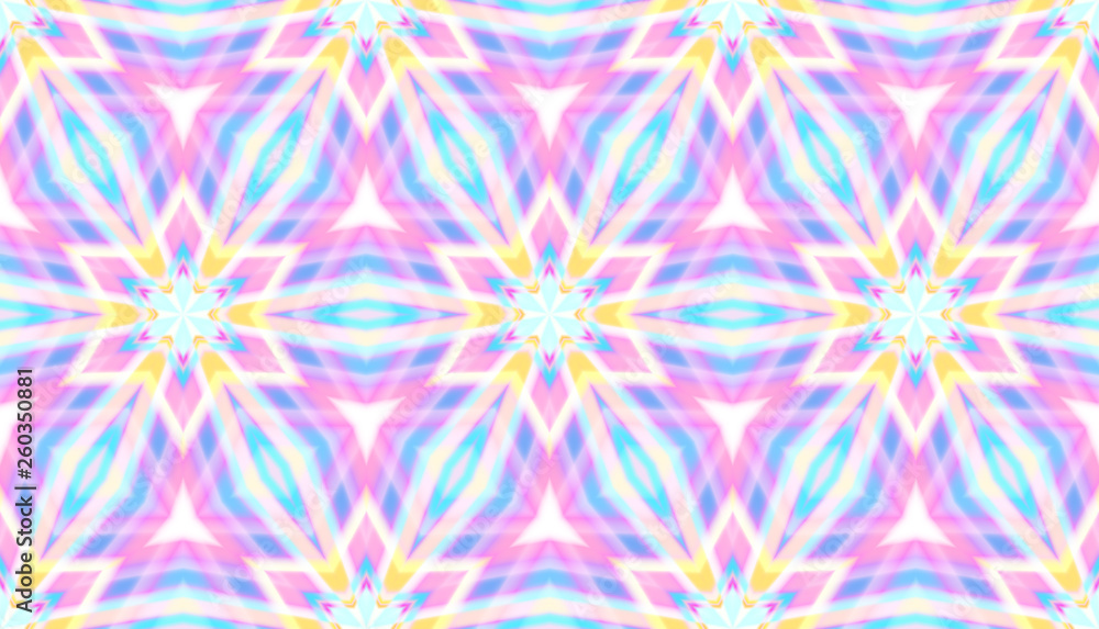 Poster abstract seamless mosaic with kaleidoscopes. psychedelic seamless patterns.