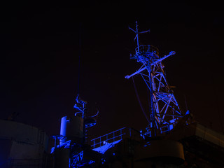 Warship at night on Koh Phangan. Thailand