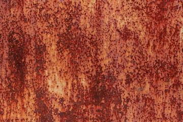 Rusty metal texture. Corroded grey iron background. Steel surface rusted spots. Vintage industrial backdrop.