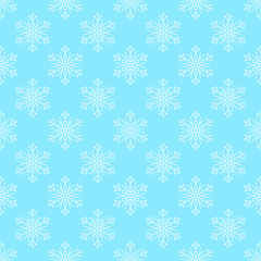 Staggered light blue snowflake pattern