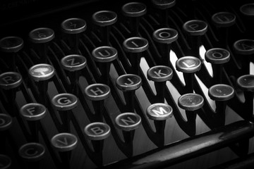 Old typewriter keypad