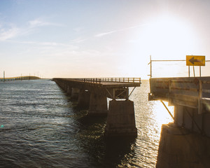 bridge at sunset