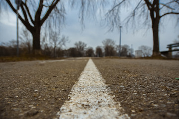 Line in the middle of the road