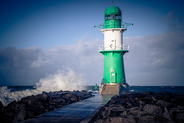 Obraz premium Leuchtturm in Warnemünde