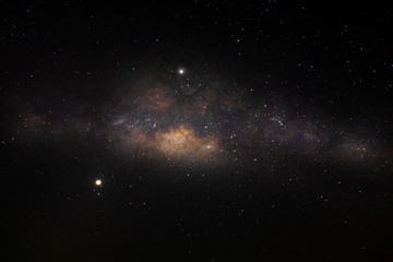 Fototapeta na wymiar Milky way galaxy and stars.