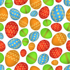 Seamless pattern with colorful Easter eggs