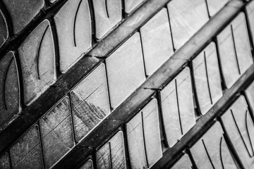 Car tires and wheels for auto background