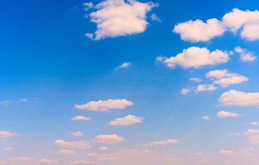 Beautiful blue sky with white clouds