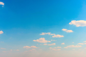 Beautiful blue sky with white clouds