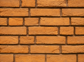 orange brick wall abstract background as design element