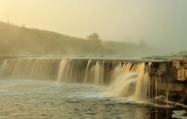 Obraz premium Tosno waterfall, the largest waterfall in Europe — about 30 meters wide and more than 2 meters high.