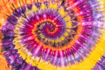 Bright Colorful Abstract Psychedelic Tie Dye Swirl Design Pattern.