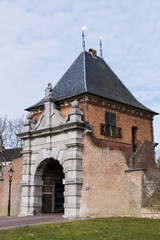 Fototapeta premium city gate Veerpoort in Schoonhoven, The Netherlands
