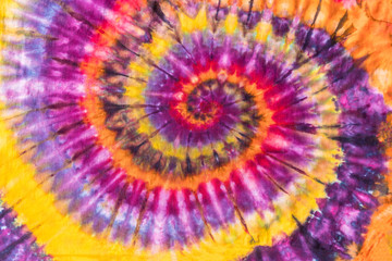 Bright Colorful Abstract Psychedelic Tie Dye Swirl Design Pattern.