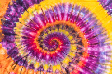 Bright Colorful Abstract Psychedelic Tie Dye Swirl Design Pattern.