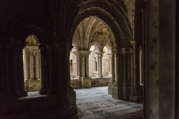 Fototapeta na wymiar Cloister monastery Santa Maria la real in Aguilar de Campoo. Palencia