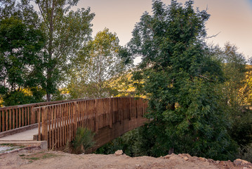 Fototapeta premium Bridge of San Salvador de Cantamuda. Palencia