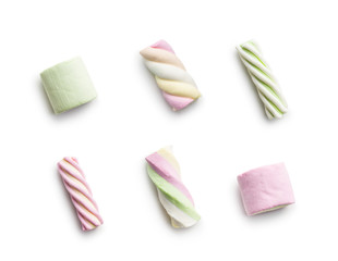 Sweet colorful marshmallows. - obrazy, fototapety, plakaty