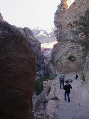 Petra; Raqmu - historic ruins of the ancient, rock city of the Nabatean Arabians. It is located in southwestern Jordan. It is also known as the rose-red city. UNESCO World Heritage list.