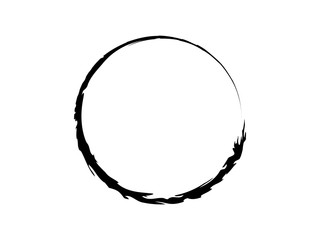 Grunge circle.Grunge black frame made for your design.Black ink circle.