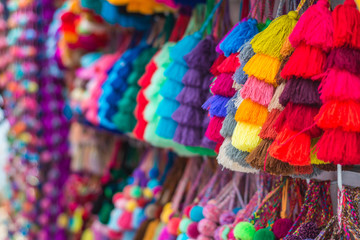 Colorful markets of San Cristobal de las Casas magical town in Chiapas, Mexico