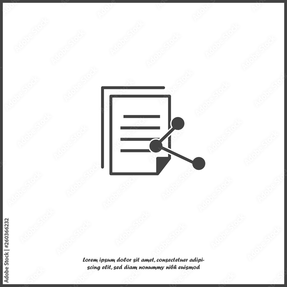 Poster vector document transfer icon on white isolated background. layers grouped for easy editing illustra