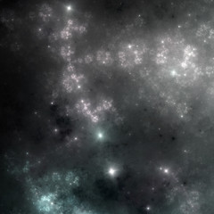 Abstract fractal sky constellation, digital artwork for creative graphic design