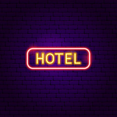 Obraz premium Hotel Neon Label