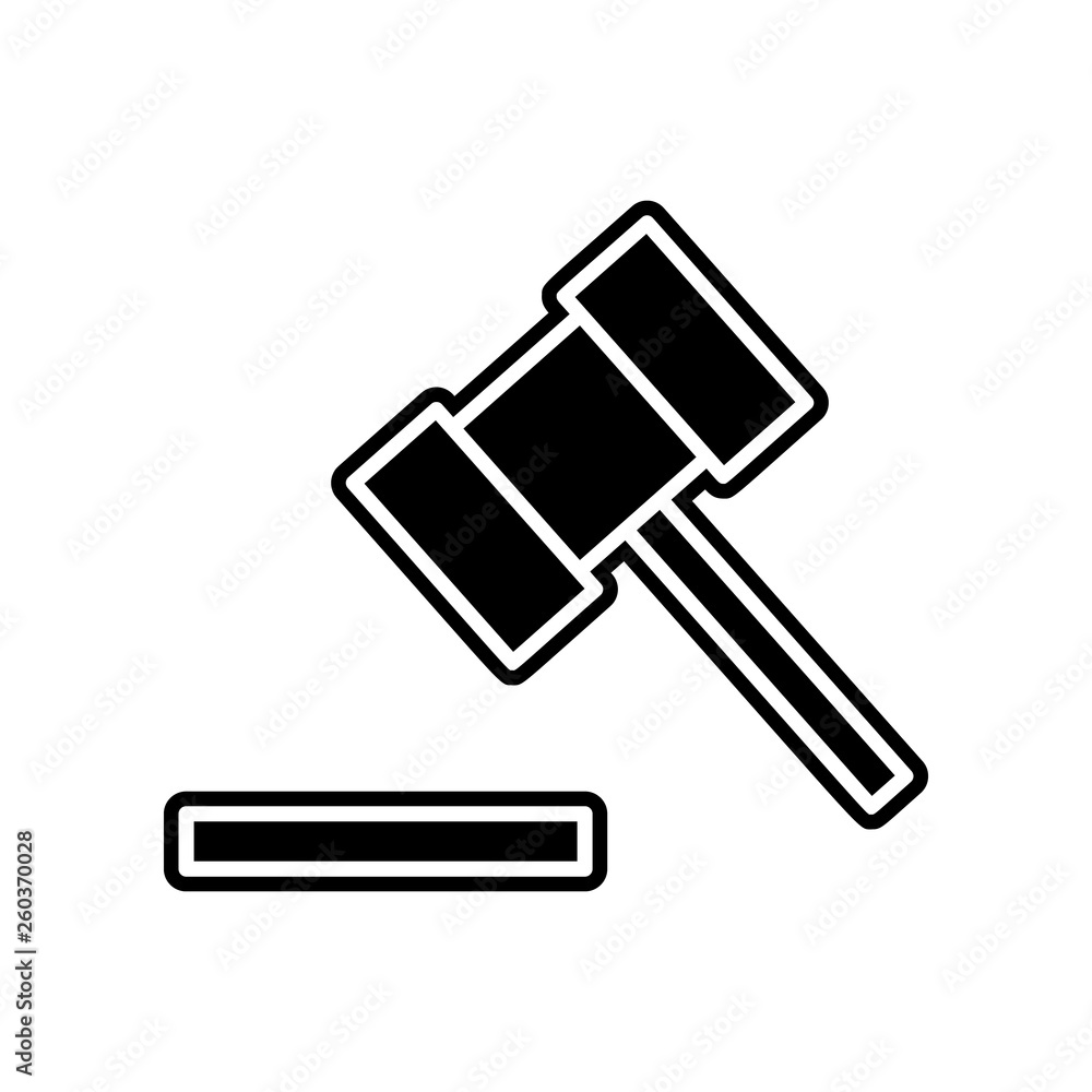 Poster hammer icon. element of finance and chart for mobile concept and web apps icon. glyph, flat icon for