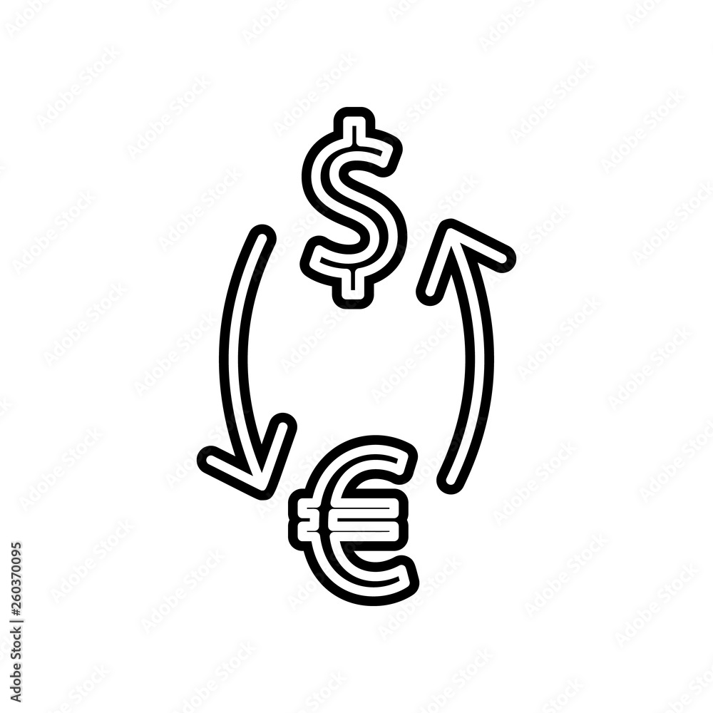 Poster currency exchange icon. element of finance and chart for mobile concept and web apps icon. glyph, fl