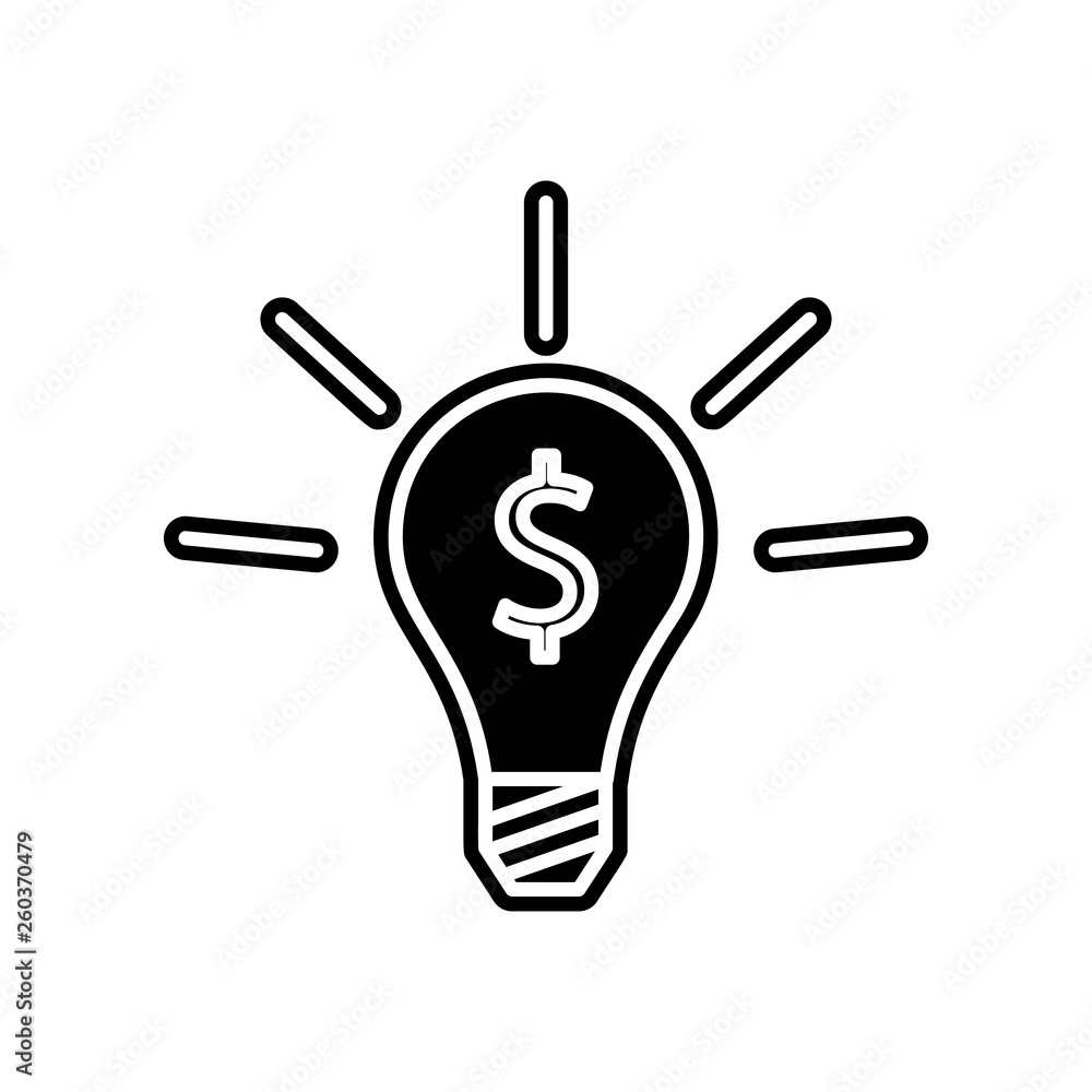 Poster business idea icon. element of finance and chart for mobile concept and web apps icon. glyph, flat i